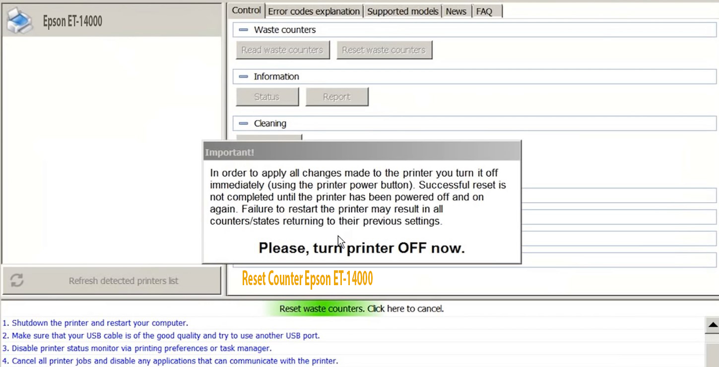 Reset Epson ET-14000 Step 6